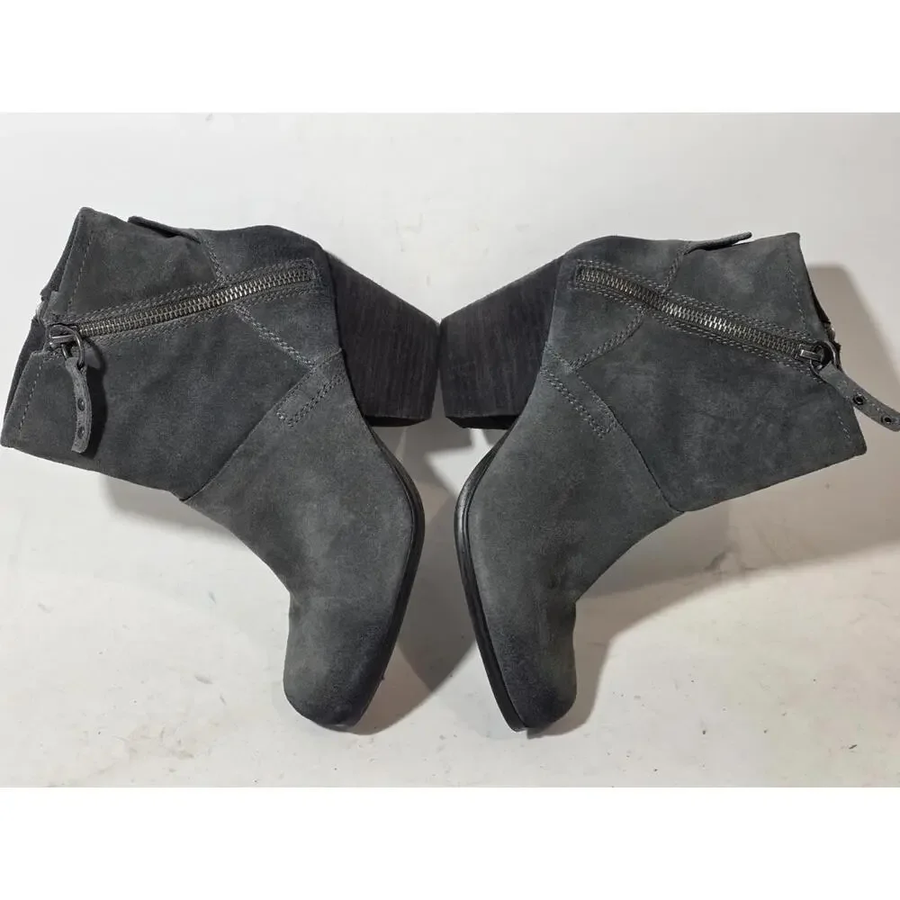 otbt bootie ankle boots booties leather women's shoes zip up sz 8.5
